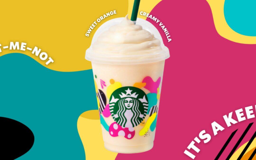 INTRODUCING THE FORGETMENOT FRAPPUCCINO AT STARBUCKS